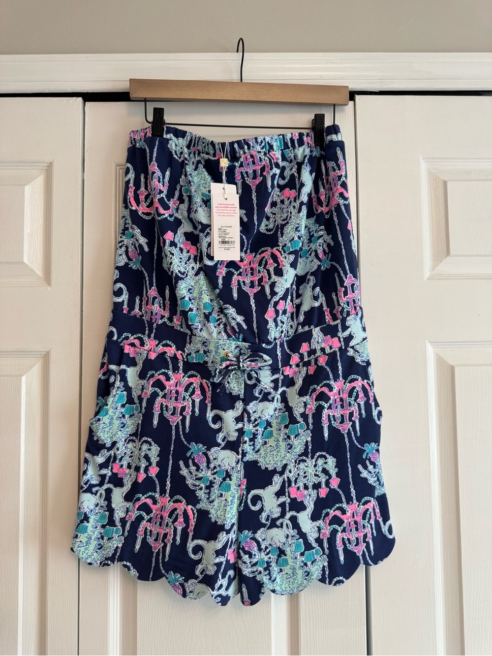 Lilly Pulitzer Navy Monkey print Jace Romper